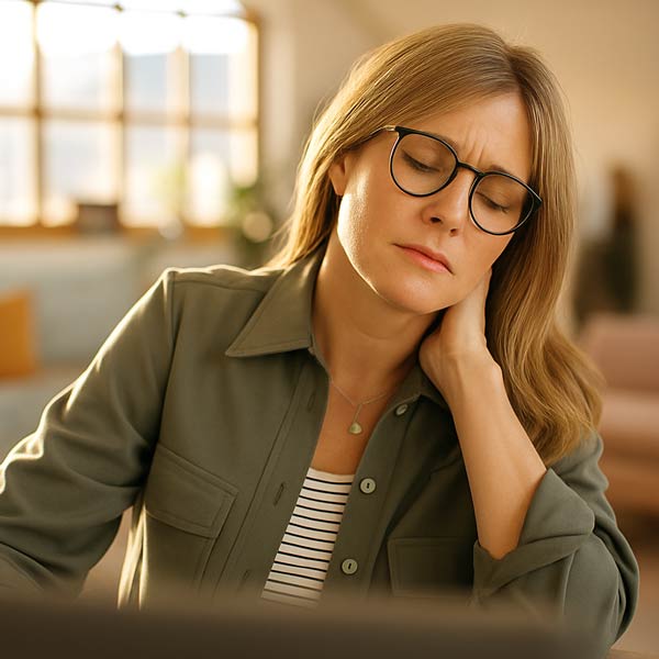 Women-holding-her-neck